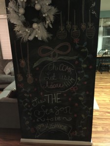 christmas chalkboard