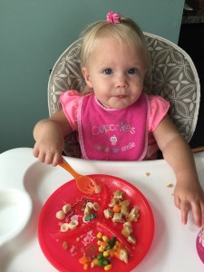 Addy eating July 6