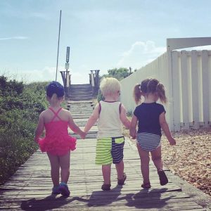 three beach babes